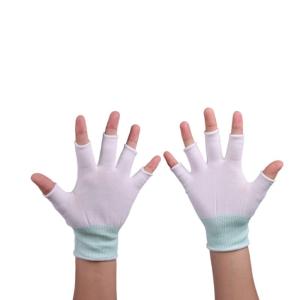 Sterile Ambidextrous Cleanroom Half Finger Nylon Glove Liners Lint Free