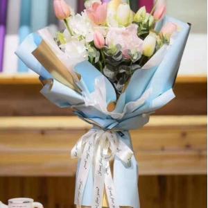 Gilt Flower Bouquet Wrapping Paper 58x58cm Flower Packaging Paper