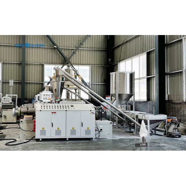 sino holyson HSJZ-65-132 37kw Motor Power WPC Door Frame Production Line / WPC PVC Wooden Door Frame Making Machine