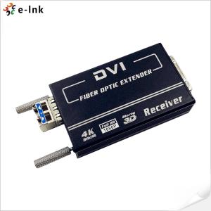 Mini 4KX2K DVI Fiber Transceiver MM 300M Auto EDID