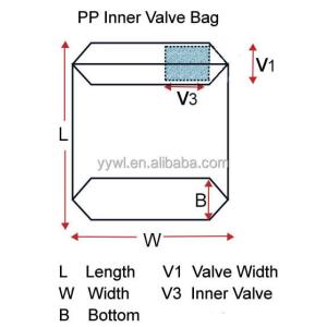 25kg 40kg 50kg Mortar Packaging Bag PP Block Bottom Bag with Self-closing Valve