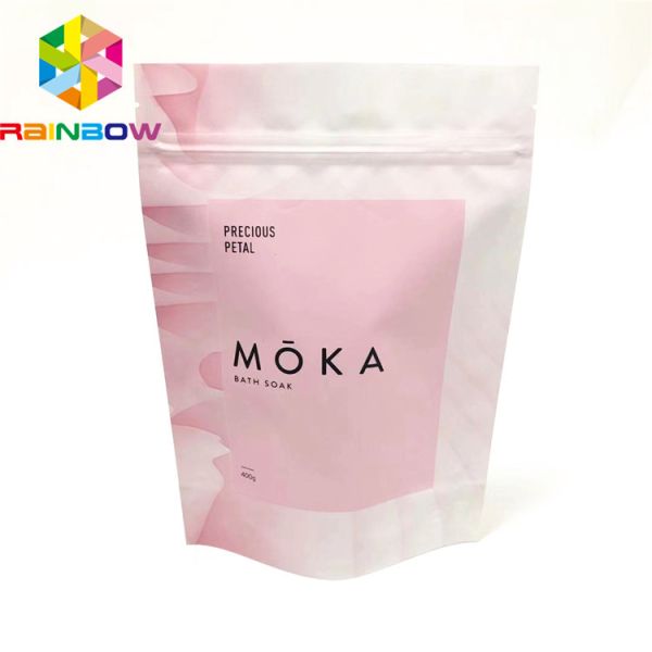 Matt Finish Cbd Bath Salt Plastic Pouches Packaging Aluminum Foil Resealable For