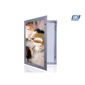 Swing Door Open Lockable Light Box / LED Backlit Poster Frame Water Resistant