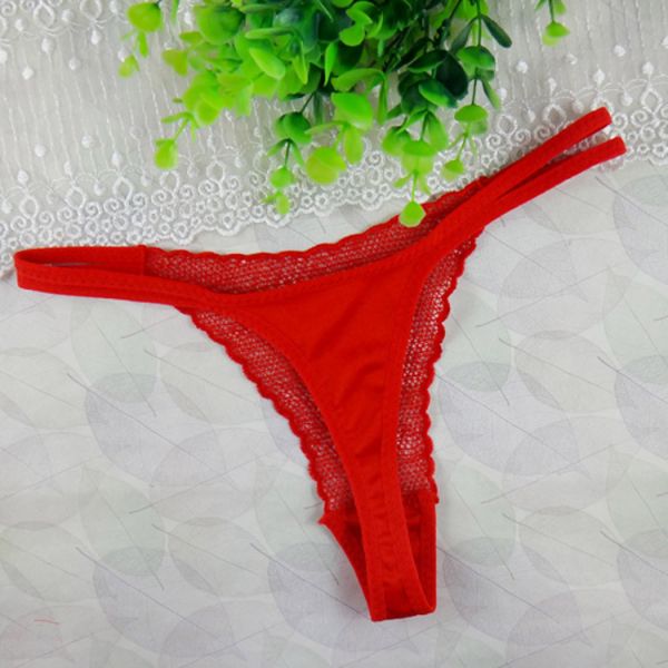 Red Lace Sexy Rose Panties Free Size Underware Logo Customized