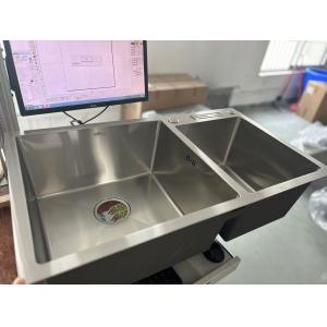 Quality Drainer Accessories Included Stainless Steel Double Bowl Sink with Sound Dampening Black Finish for sale