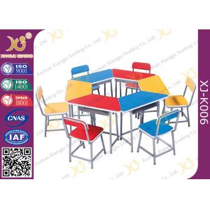 Multi Functional Combination Student Desk And Chair Set With Steel Drawer /