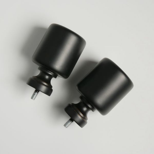 Buy Light Weight Acrylic Diamond Black Resin Curtain Rod Finials at wholesale prices