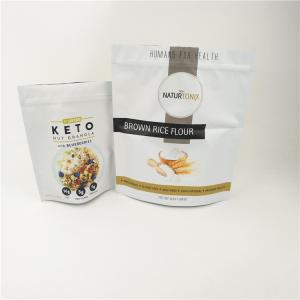 CMYK CPP Resealable Mylar Bag Frosted Stand Up Doypack Zipper 120mic MOPP