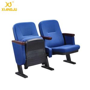 Fabric Auditorium Seating Floor Fixed Church Hall Chairs / Low Back Chair