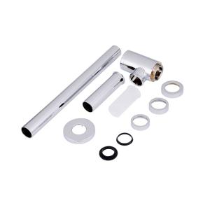 Chromed Silver Sink Waste Trap Bathroom Sink Drain Round Siphon