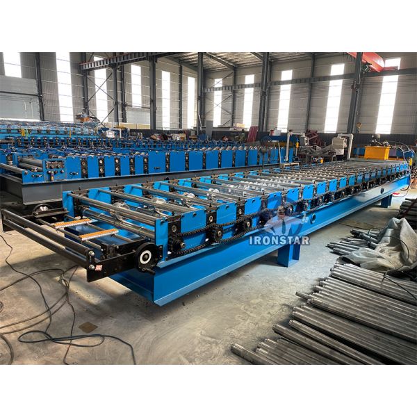 C18 Trapezoidal roofing sheet roll forming machine for Azerbaijan