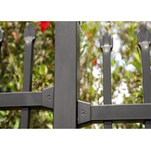 Security Fence, Tubular Fencing, Crimp-Top steel Black Fence Panels