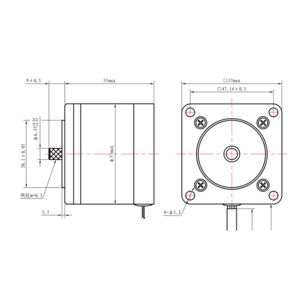 1.8 Degree Nema 23 Stepper Motor 4.0A Smooth Running 51mm Body 1.N.m For CNC Kit