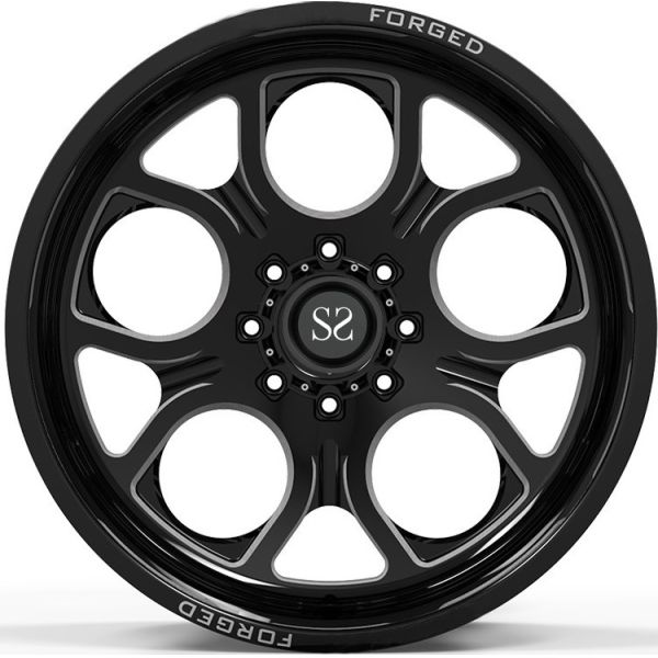 Off Road 4x4 Wheels 20x10 20x12 20x14 24x12 and 24x14 Gloss Black Deep Dish Rims