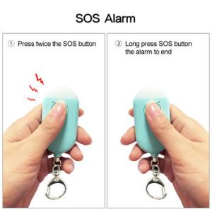 Pocket Personal Security Alarms Keyring Rechargeable Personal Alarm with led