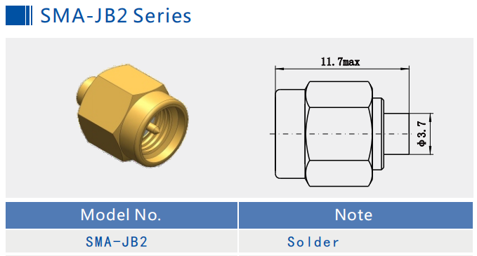Gold Plated Male Plug SMA RF Connector Durable for Antenna Microwave RG405 Cable