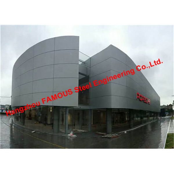 2200 Square Meters Aluminum Veneer Curtain Wall and Awning Exported To Oceania