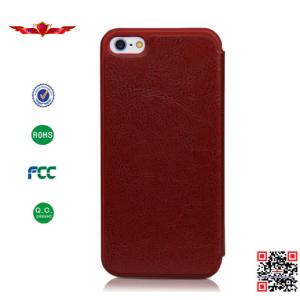 New High Quality Colorful PU Flip Case For Iphone 5S With Stander 100% Perfect