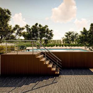 Acrylic Wood Plastic Board Color Luxury Private Swimming Pool for Outdoor