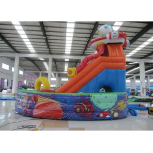 Space Theme Commercial Inflatable Water Slides Digital Printing High Slide