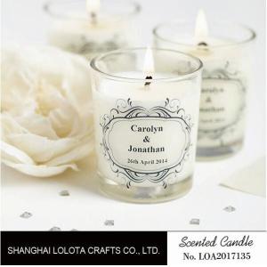 Clean Burning Scented Jar Candle , Apple Cinnamon / Rose Scented Candles