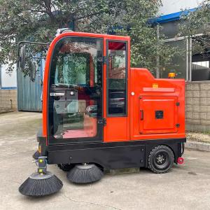 Electric All Closed Cab Floor Sweeper Driving Type Road Sweeper Street Cleaning