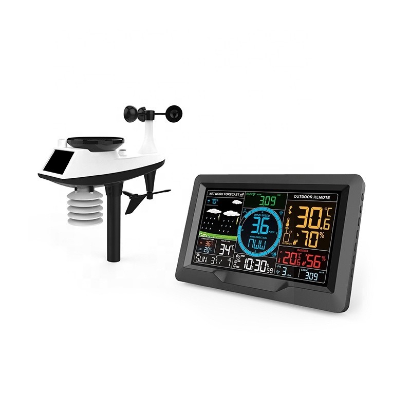 Wireless Automatic Weather Station Measures Wind Direction, Wind Speed And