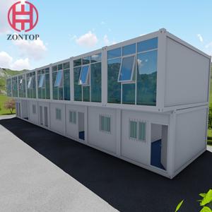 Zontop Luxury 40 Feet Stackable Flat Pack Fully Furnished Prefabricated Storage