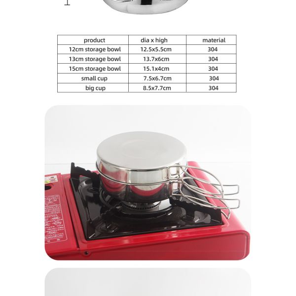 Lightweight Outdoor Cookware Set Nonstick For Family Hiking