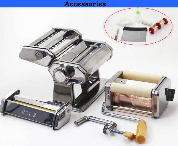 Pasta Maker Deluxe Set By Cucina Pro Includes Spaghetti Fettucini Angel Hair Ravioli Lasagnette Attachments