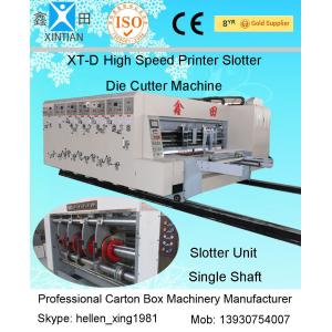 Single Slotting Adjustable Auto Carton Packing Machine / Corrugated Carton Machine