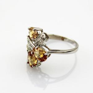 Fashion Jewelry 925 Silver Ring with Cubic Zircon Three Stones Ring(R0098)