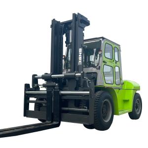 Quality ZOOMLION Diesel Engine Forklift 22500 LBS Lifting Capacity 10 Ton With Pneumatic Tires for sale