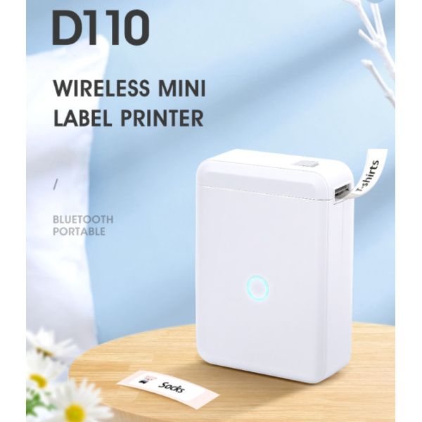 15mm Barcode Label Making Machine Printer 60mm/s Mini Thermal Sticker Printer