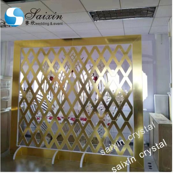 Custom Decoration Backdrop For Wedding Tall White Net Metal Frame Stand 257CM