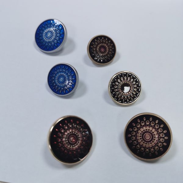 Factory wholesale Metal button Color dot oil high toe hand stitched gold button suit coat button