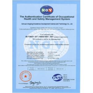 Sichuan Xinglong Excellence Development Science and Technology Co., Ltd. Certifications