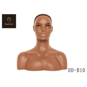 42cm Height Female Mannequin Head With Shoulders Long Lasting
