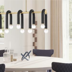 Whit 20 Chandelier Postmodern Creative U-shaped lustre industrial Chandelier(WH