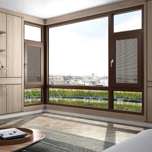 Aluminium Thermal Break Casement Windows in Traditional Design with Swing Open