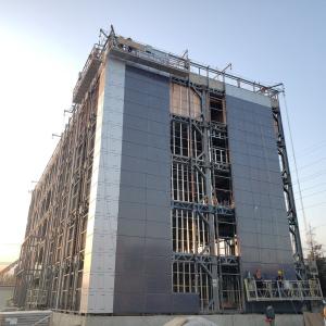 Light Weight Prefabricated Steel Office Building Painted Surface Treatment