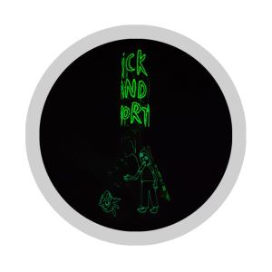13.5 Inch Rick And Morty Bong 7mm Thick Glass Smoking Water Pipes Mixed Color
