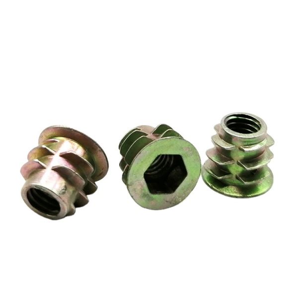 Buy Spheroidizing Wood Insert Lock Nut , DIN Threaded Hex Drive Insert at wholesale prices