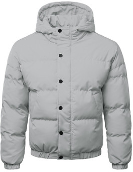 Buy Hooded Men Seamless Down Coat 160g Polyester Filling Type Windproof Waterproof at wholesale prices