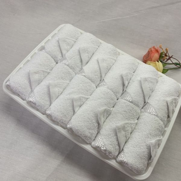 Hemmed Satin Viscose Cotton Hot And Cold Towel For Airline