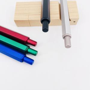 Classic Design Retractable Ball Pen Hexagonal Barrel Aluminum Press Ballpoint