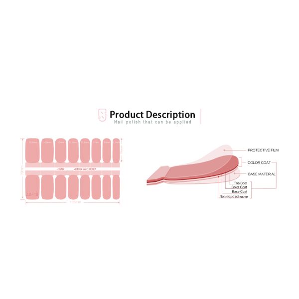 New design Fashionable Glitter Nail Art Salon Nail Polish Stickers Nail Art Set 16-20 pieces