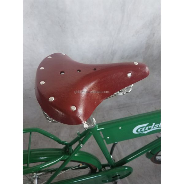Promote Advertising 28 Inch Green Color Vintage Style Adults Men Retro Bike with Big Flag