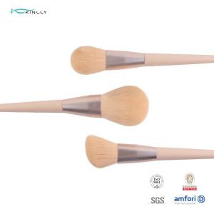 Real Wooden Perfection Makeup Brushes 12pcs Premium Synthetic Foundation