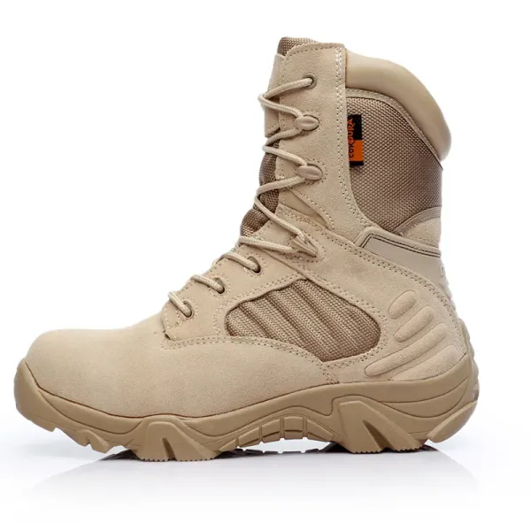 Combat Military Rubber Boots High Ankle Outdoor Tactical Men'S Desert Hiking 39-45